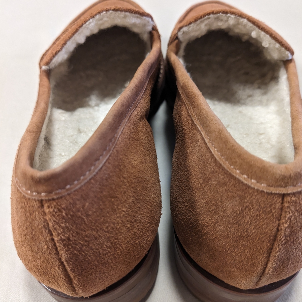 Talbot's Cassidy Brown Suede Loafers with Shearling Lining- Size 7 M - Picture 5 of 13